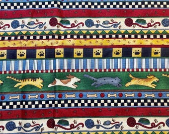 Tissu vintage rare par DEBBIE MUMM : métrage « Le mot de maman »