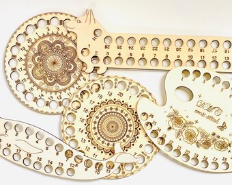 Embroidery / Cross Stitch Floss Organizer - Wood