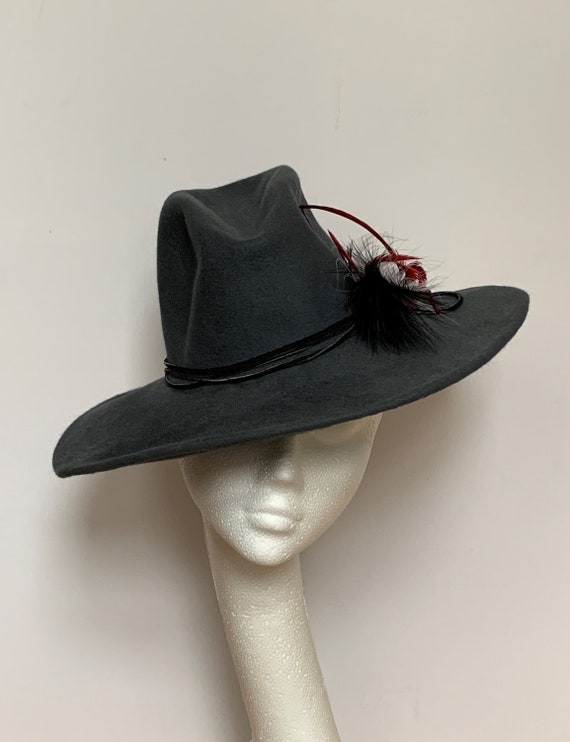 Grey Fedora Hat Grey Felt Fedora Trilby 