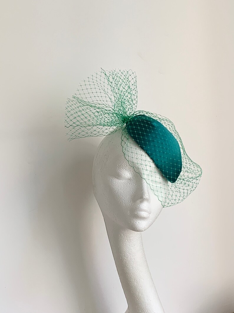 Emerald Green Fascinator Emerald Green Bridal Headpiece Hat Etsy