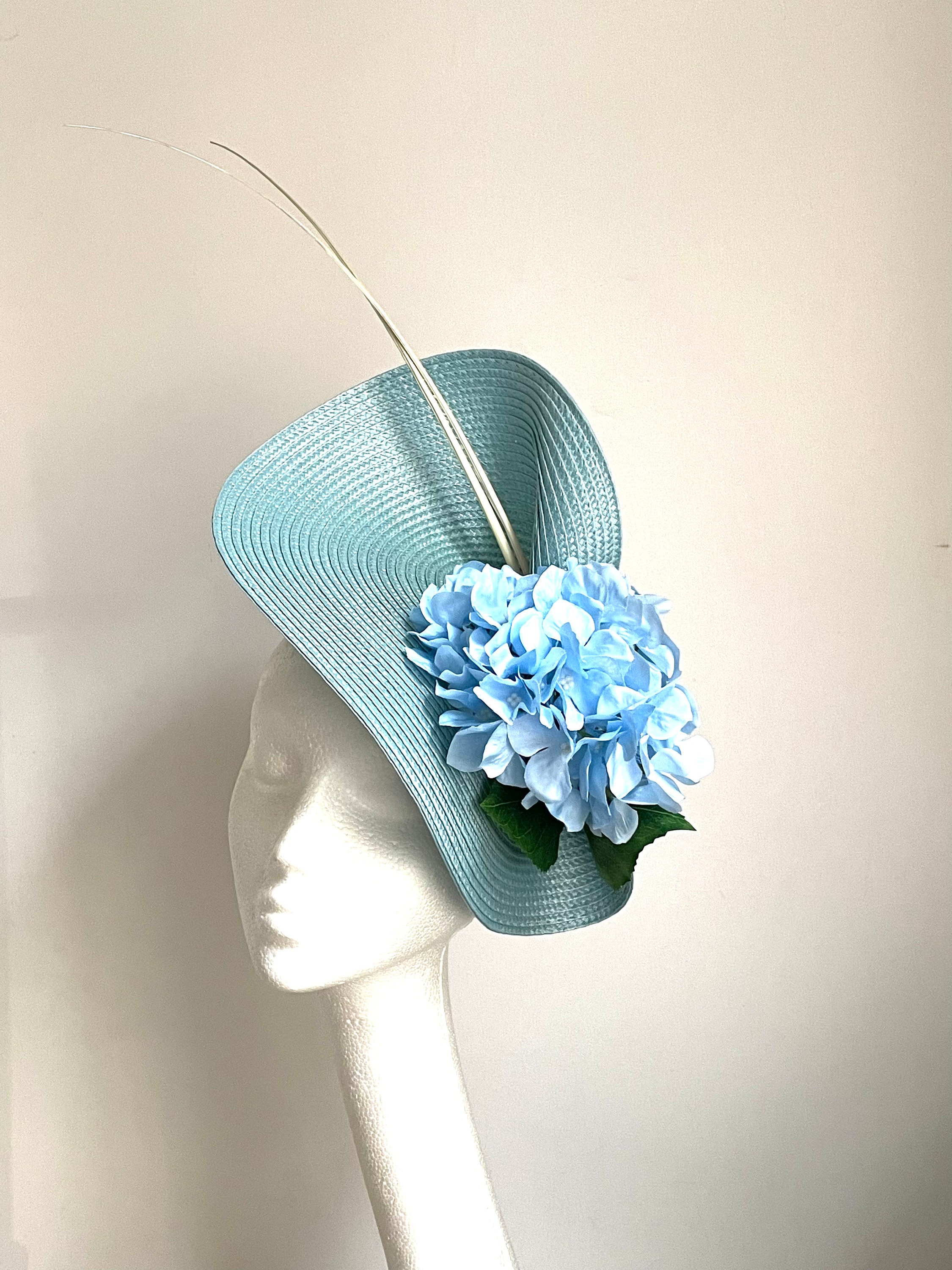 Bright blue on sale wedding hat