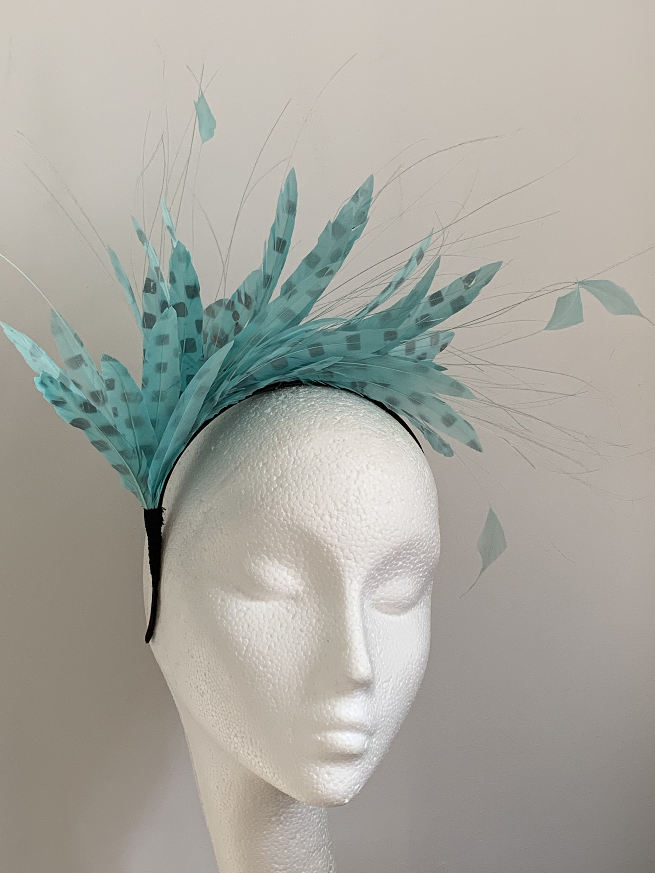 Blue Aqua Fascinator Bright Blue 