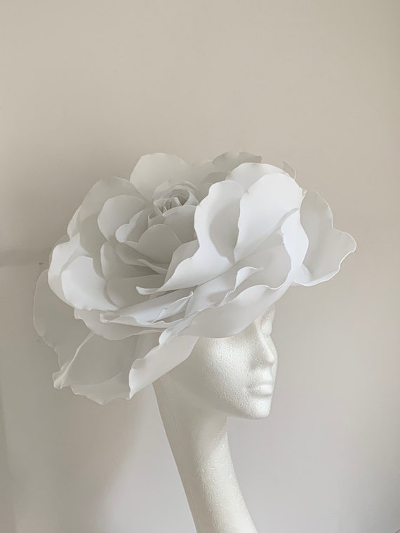 Giant Soft Pink Flower Fascinator Hat 