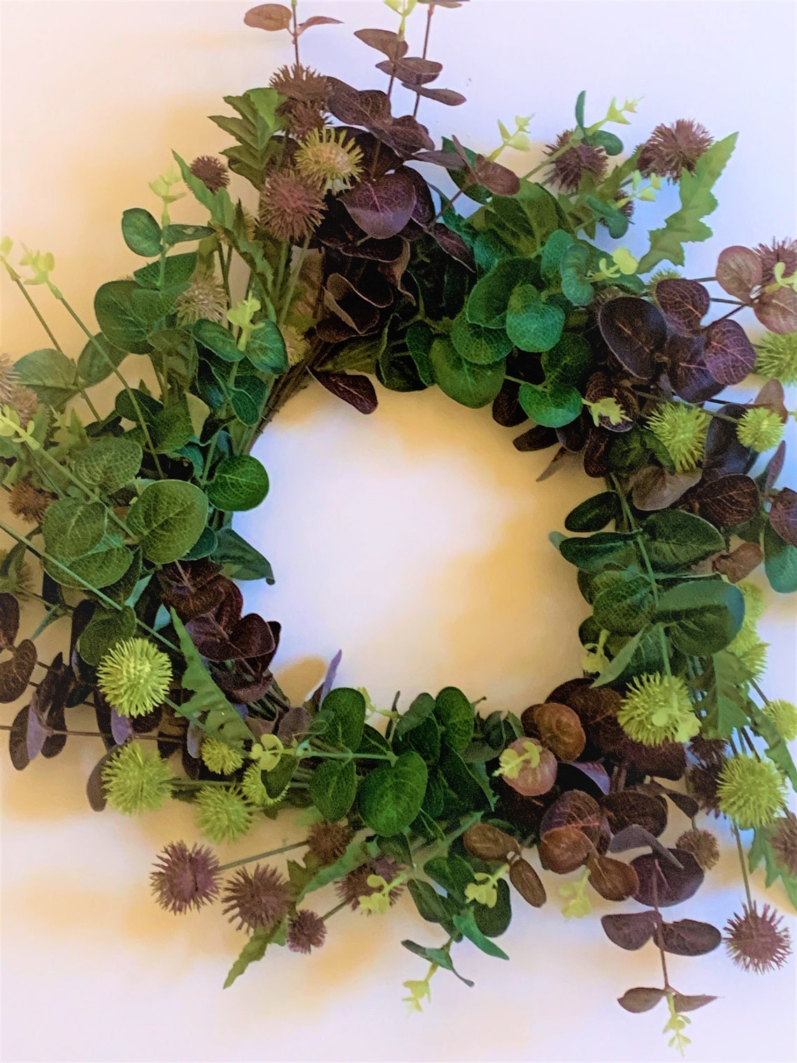 Large Eucalyptus Wreath Eucalyptus Thistle Wreath Eucalyptus Etsy UK