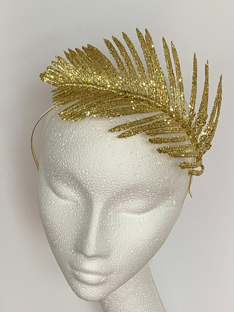 Gold fascinator gold leaf crown fascinator gold leaf Etsy