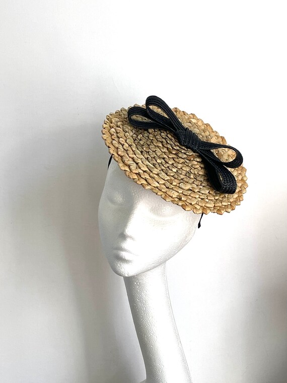 Natural Straw Fascinator Straw Wedding 