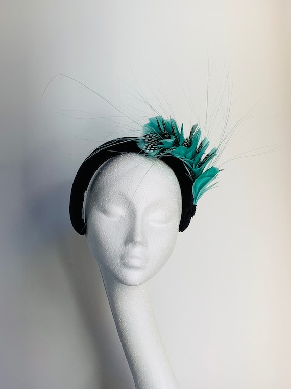 Mint Green Feather Fascinator Mint 