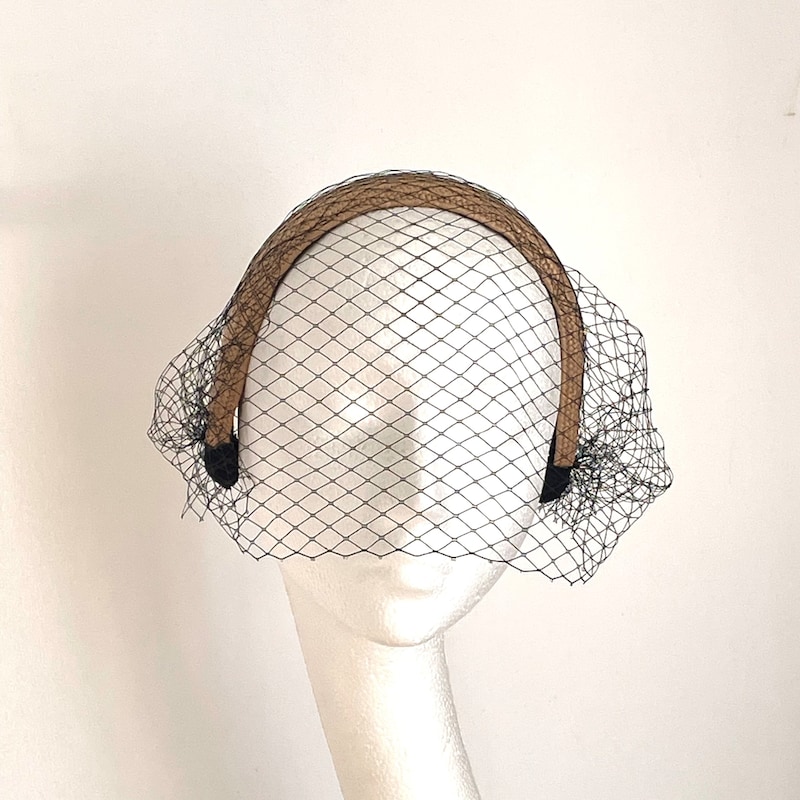 Straw Headband in Bone