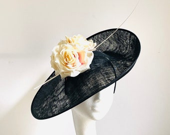Schwarz weißer Fascinator Hut, schwarz weißer Fascinator Hut, schwarz weißer Fascinator Hut, schwarz weißer Fascinator Hut