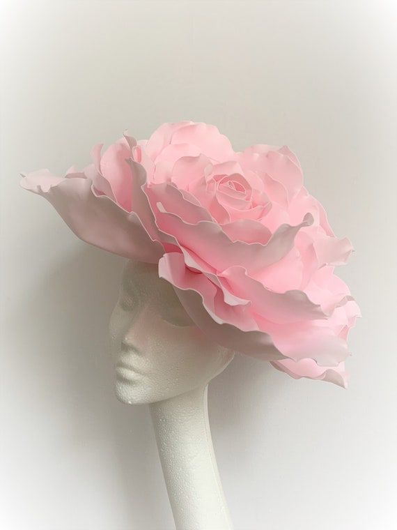 60s Pink Floral Fascinator Hat 1960s pink flower fascinator hat with veil | eBay main image 3