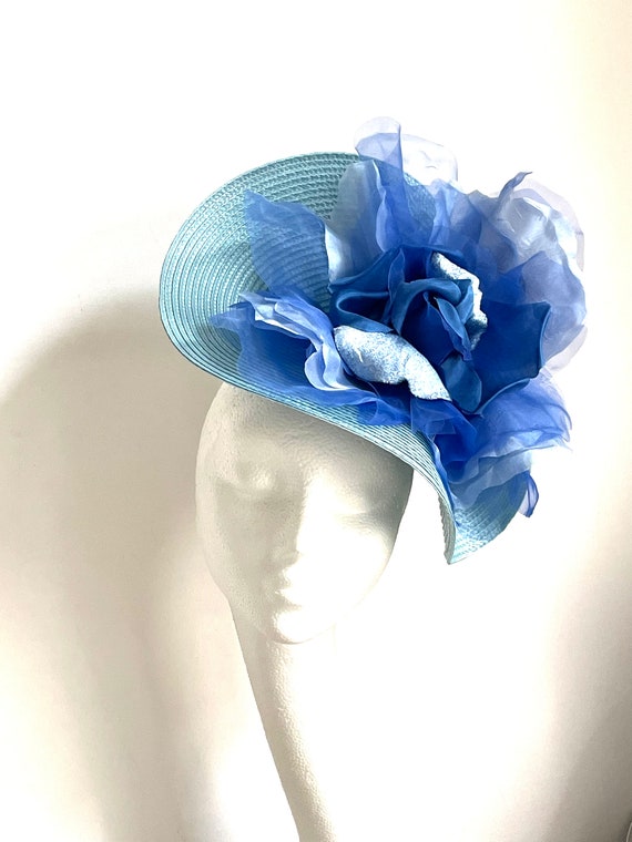 Light blue wedding hat deals