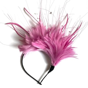 lilac fascinator, violet feather fascinator, lavender halo crown, lilac violet purple wedding fascinator, purple fascinator, lilac halo