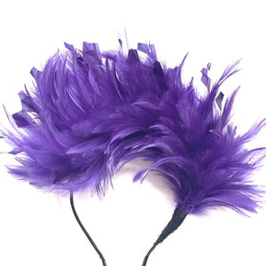 Purple feather halo, purple feather crown, purple feather fascinator, purple feather fascinator Wedding, purple halo crown, royal ascot hat