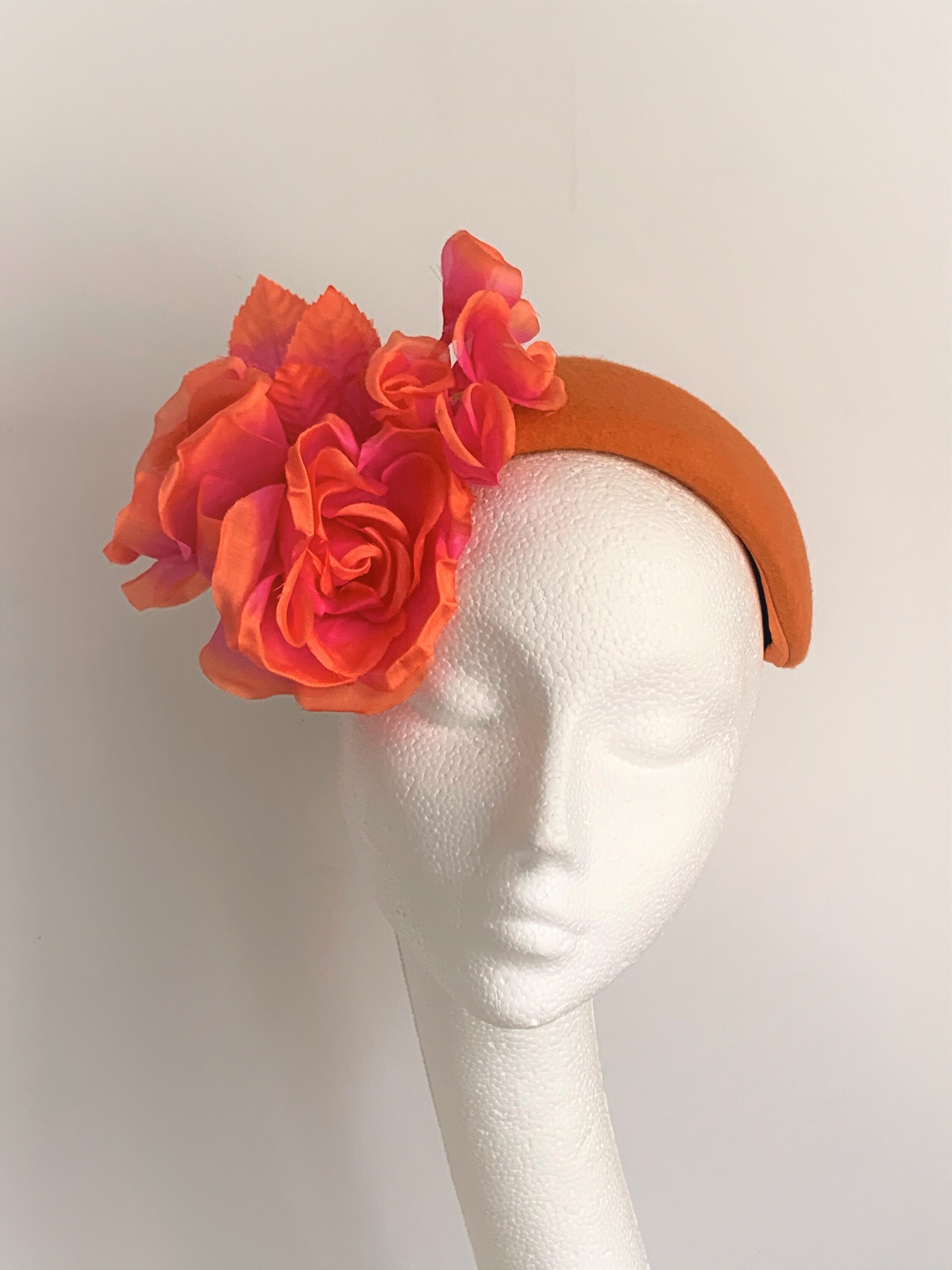 Orange Headpiece Orange Hat Fascinator 