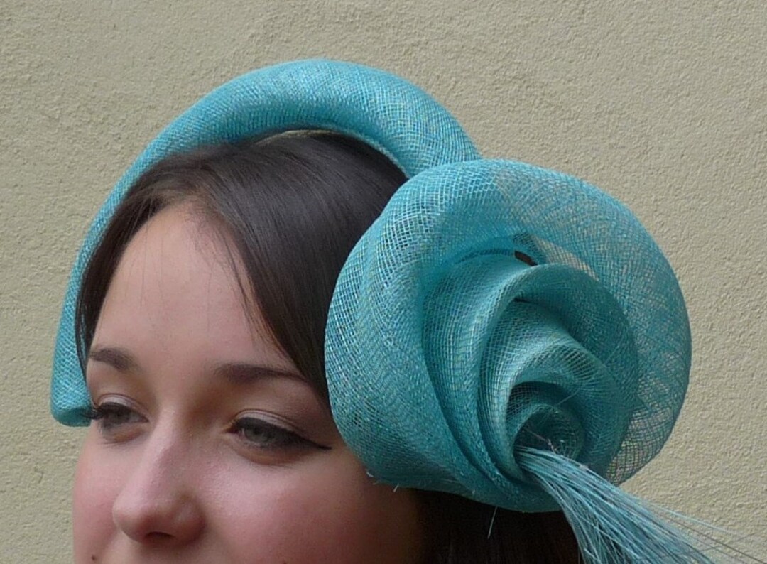 Aqua Blue Fascinator Aqua Blue Fascinator Hat Wedding Ascot Etsy