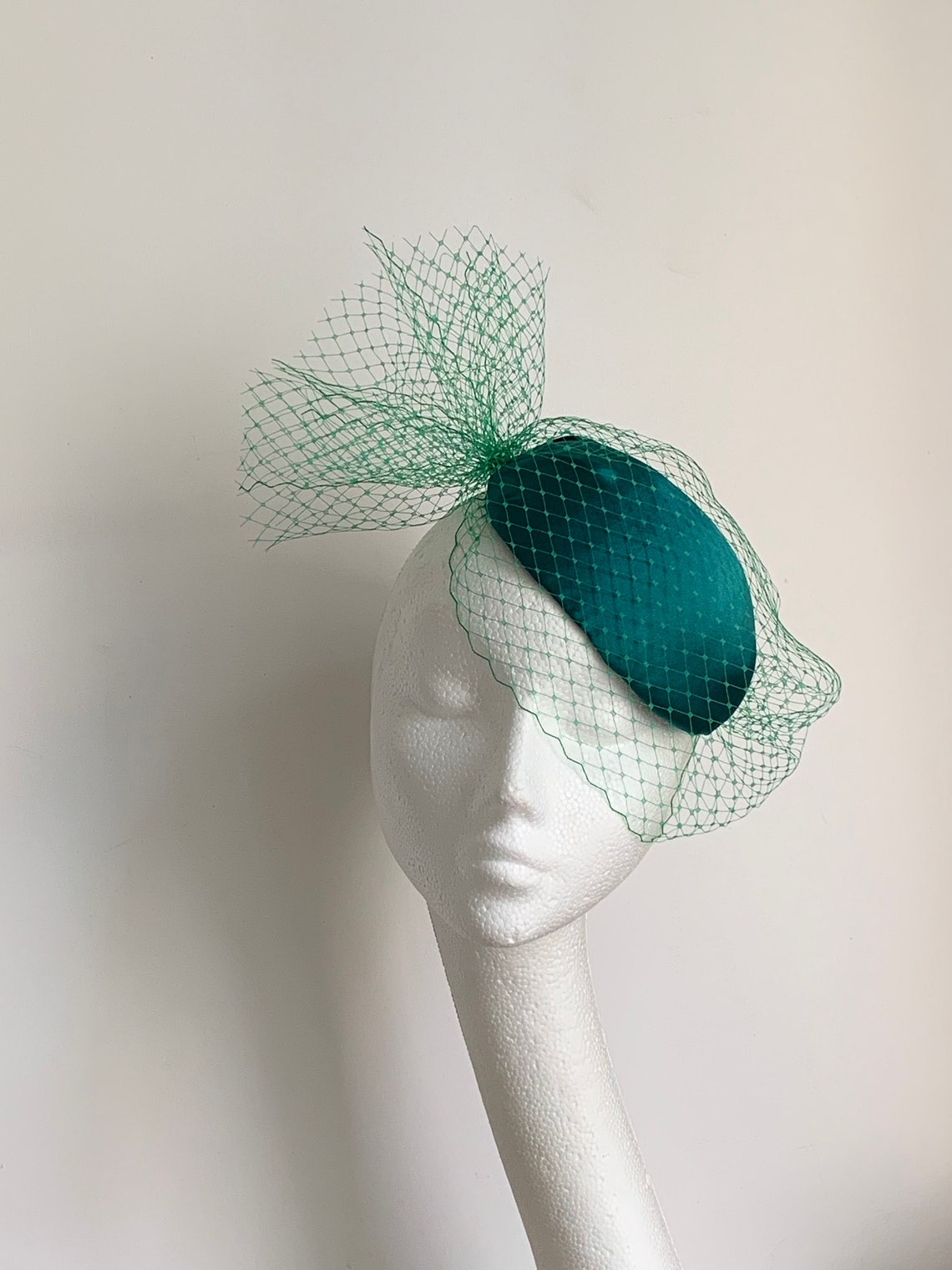 Emerald Green Fascinator Emerald Green Bridal Headpiece Hat Etsy
