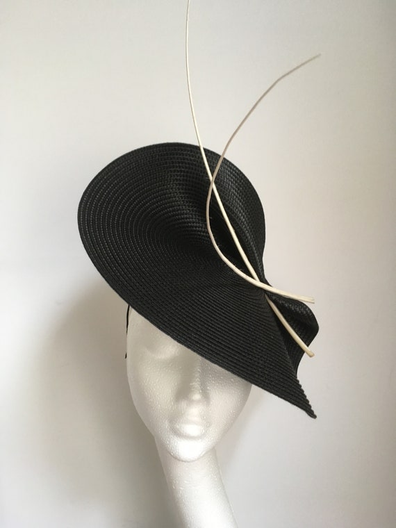 Black Satin Fascinator – Hat Haven