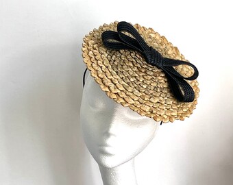 Natural Straw Fascinator Straw Wedding 