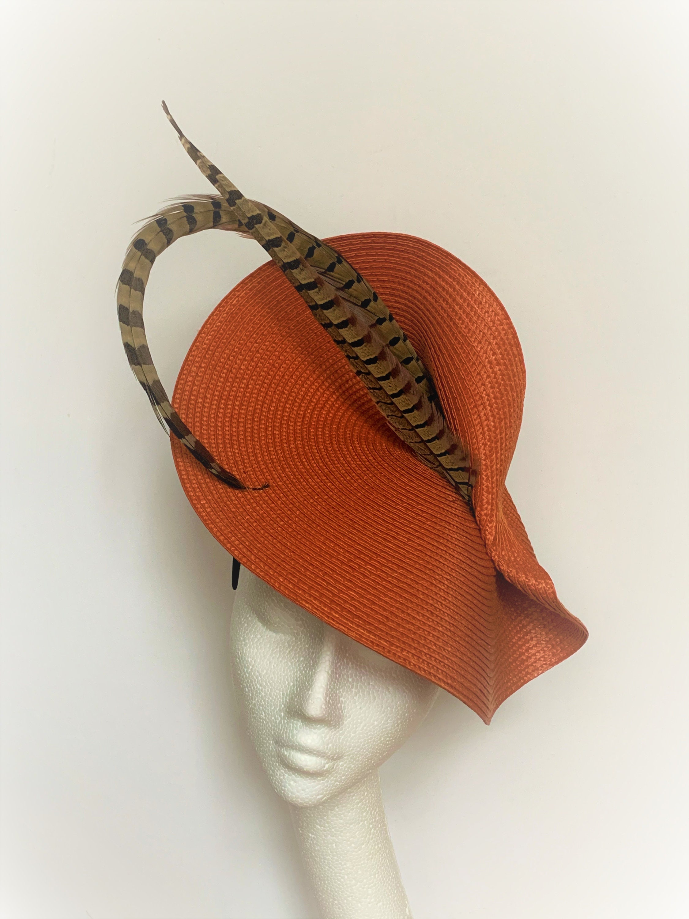 Orange Kentucky Derby Hat orange Saucer Disc Hat Fascinator Etsy