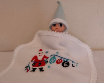 Baby elf and embroidered blanket, elf Clothes, props for elf, elf accessories