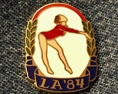 Gymnastics Olympic Pin Floor Exercise 1984 Los Angeles Summer Games Cloisonne by Gift Creations