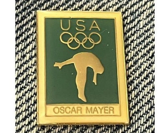 Diving Olympic Pin ~ 1992 Barcelona ~ USA Team Sponsor ~ Oscar Mayer