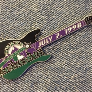 1998 All Star Game Guitar Pin ~ MLB ~ Coors Field ~ Colorado Rockies