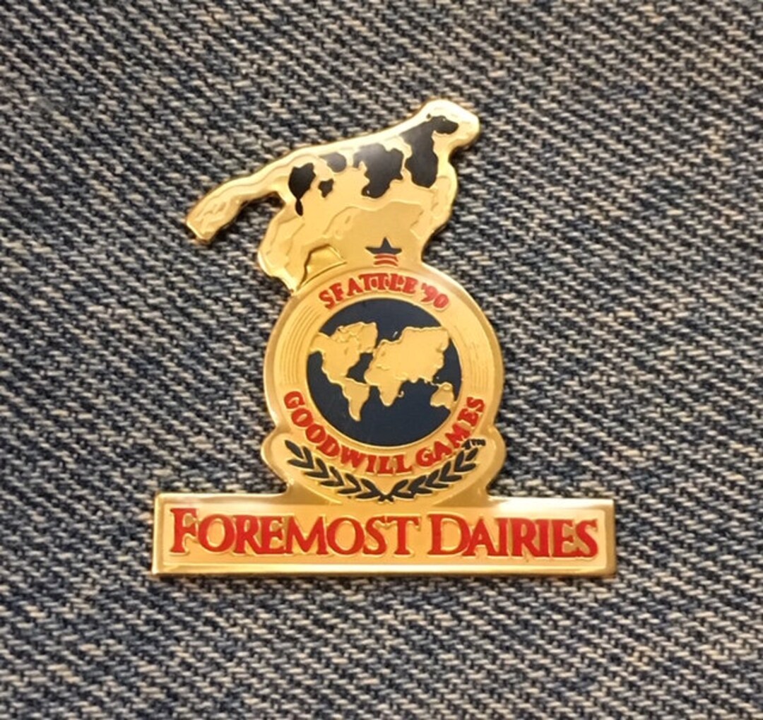 Foremost Dairies Lapel Pin Sponsor 1990 Goodwill Games Etsy
