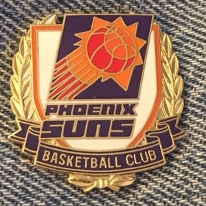 Phoenix Suns Lapel Pin ~ 1994 Vintage ~ Basketball Club with Laurel ~ NBA ~ by Peter David Inc.