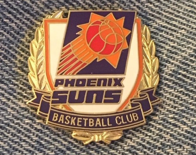 Phoenix Suns Lapel Pin ~ 1994 Vintage ~ Basketball Club with Laurel ~ NBA ~ by Peter David Inc.