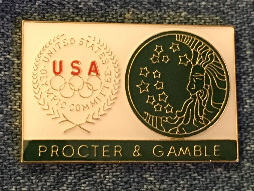Los Angeles 1984 Olympic Sponsor Pin ~ Proctor and Gamble ~ P&G