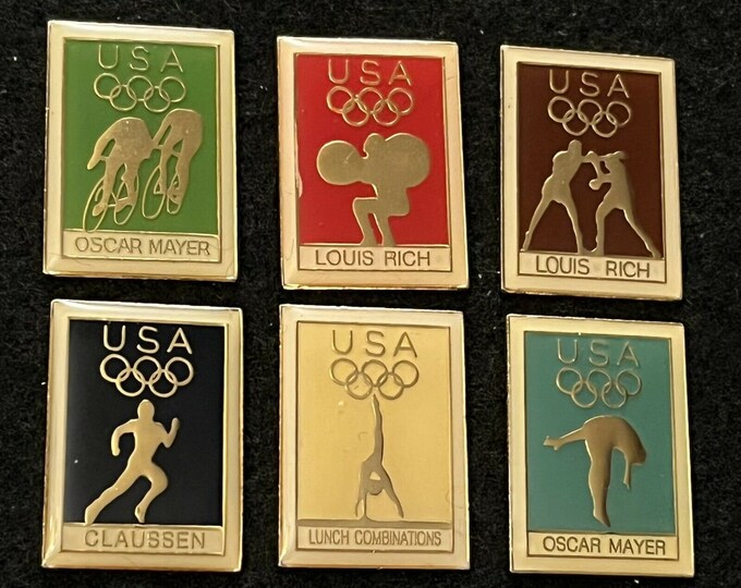 1992 Oscar Mayer Olympic Pin Collection ~ Lot of 6 ~ Barcelona Summer Games