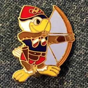 Decathlon Olympic Pin Mascot Sam the Eagle 1984 Los 