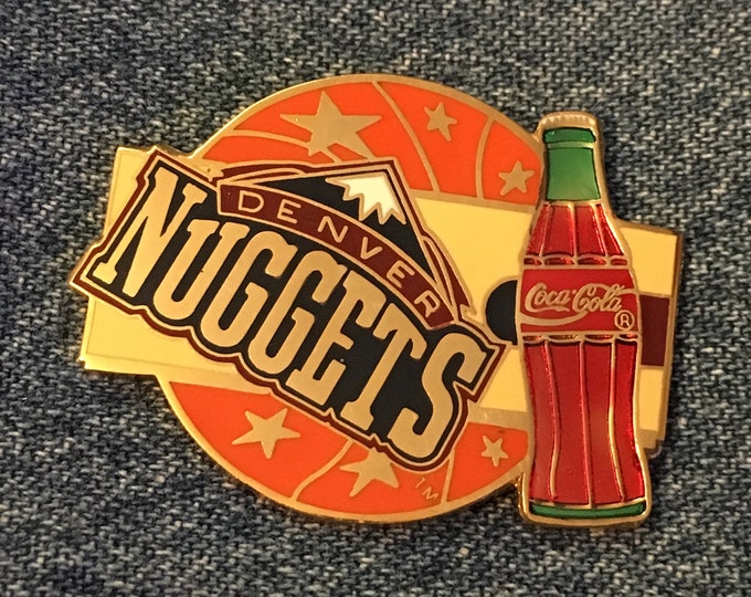 Denver Nuggets Pin ~ NBA ~ Coca Cola ~ Coke ~ Vintage 1994 by Imprinted Products