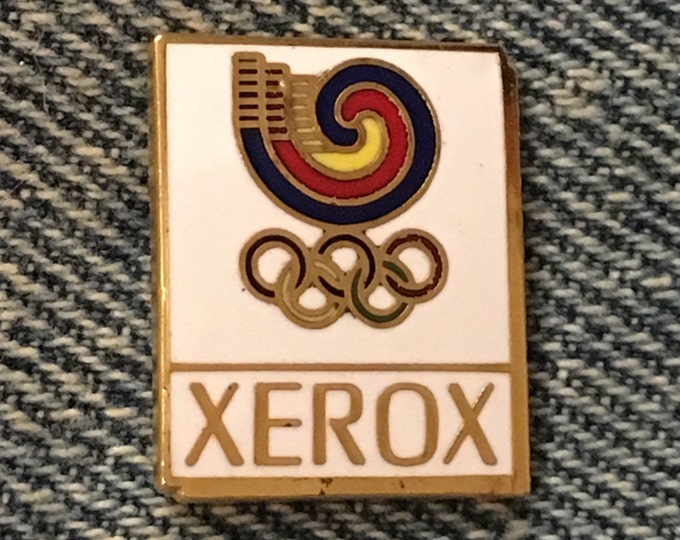 XEROX Olympic Sponsor Pin ~ 1988 Seoul, Korea ~ cloisonné by HoHo NYC