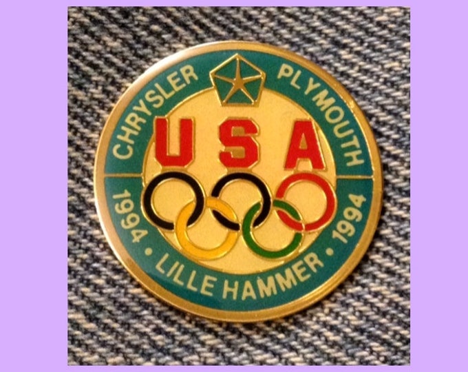 Lillehammer 1994 Olympic Pin ~ Chrysler Plymouth ~ by HoHo NYC ~ Car ~ Auto