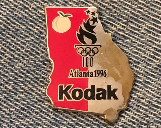 1996 Olympic Lapel Pin ~ Kodak ~ Official Sponsor Atlanta Summer Games ~ Image 7 of 9