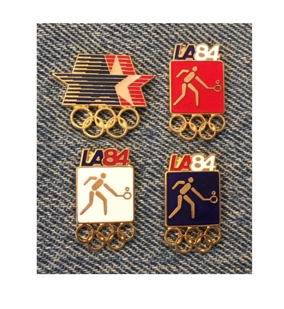 Judo-Olympia-Pin 1984 in Los Angeles LA Rot Piktogramm