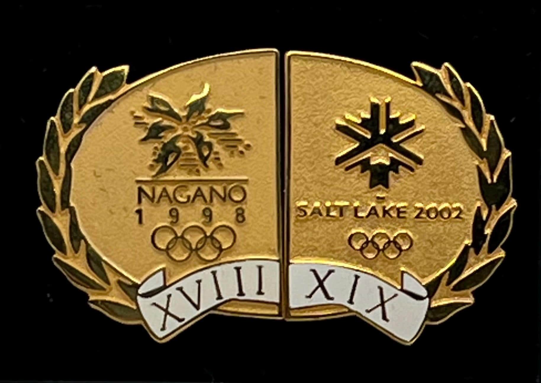希少1998オリンピック招致ピンバッジ/ソルトレイクシテ−② 2 Pin Olympic Bridge Set ~ Vintage ~ Nagano 1998 & Salt Lake City