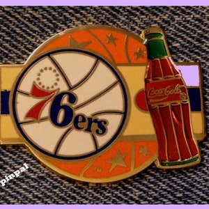 Philadelphia 76ers Pin ~ NBA ~ Coca Cola ~ Coke ~ Vintage 1994 by Imprinted Products