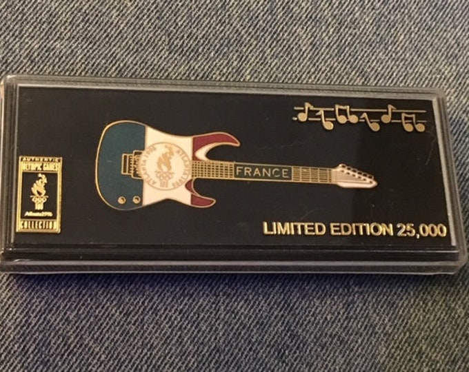 Atlanta 1996 Olympic Guitar Pin ~ France