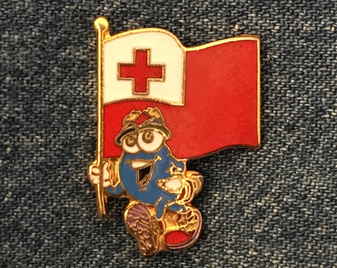 Mascot IZZY ~ 1996 Olympic Lapel Pin ~ Flag Switzerland ~ Summer Games