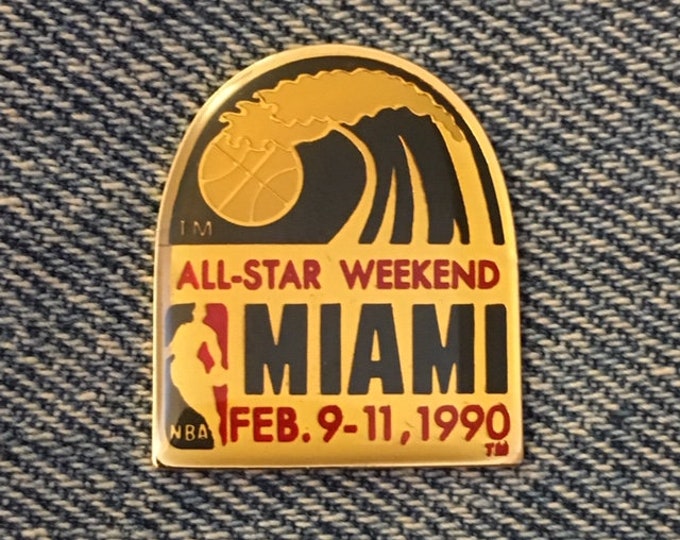 1990 NBA All Star Weekend Pin ~ Miami, FL ~ Home of Miami Heat