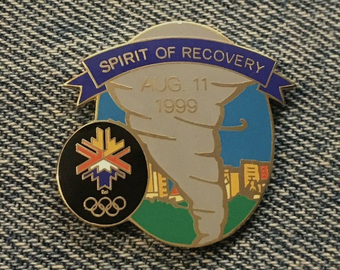 2002 SLC Olympic Pin issued in 1999 ~  Salt Lake City ~ Spirit Of Recovery Hurricane