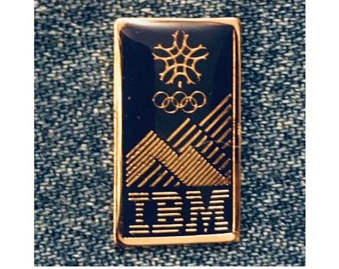 1988 Olympic Pin ~ Calgary Olympic Winter Games ~ Sponsor ~ IBM