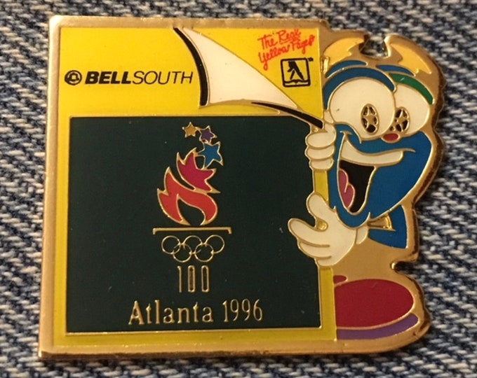 Mascot IZZY ~ 1996 Olympic Pin ~ Sponsor ~ BellSouth  ~ Atlanta Summer Games