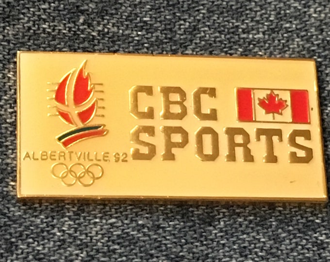 Olympic Lapel Media Pin ~ CBC Sports - Canada ~ 1992 Albertville, France