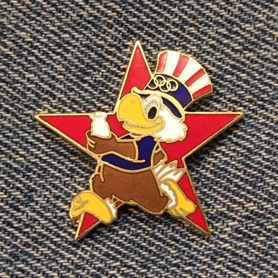 Marathon Olympic Pin ~ Mascot Sam the Eagle ~ 1984 Los Angeles