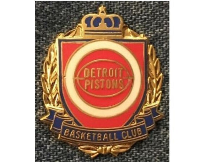 Detroit Pistons Pin ~ Basketball Club ~ Crown ~ 1994 ~ NBA ~ by Peter David