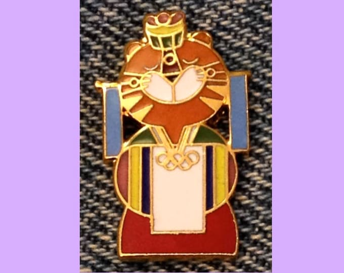 Seoul 1988 Olympic Pin ~ Mascot ~ Hodori the Tiger ~ Bride ~ by HoHo NYC